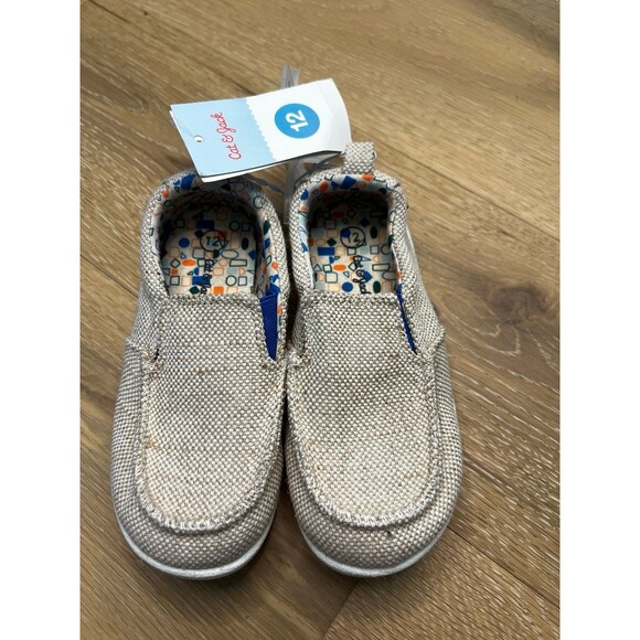 Cat & Jack Toddler Boys Beige/Milo Slip-On Sneaker - Multiple sz 12 - Picture 1 of 8